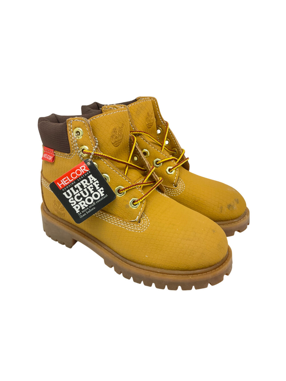 Timberland Kid’s 6” Premium Helcor Waterproof Work Boots 6576R Wheat Size 12.5M